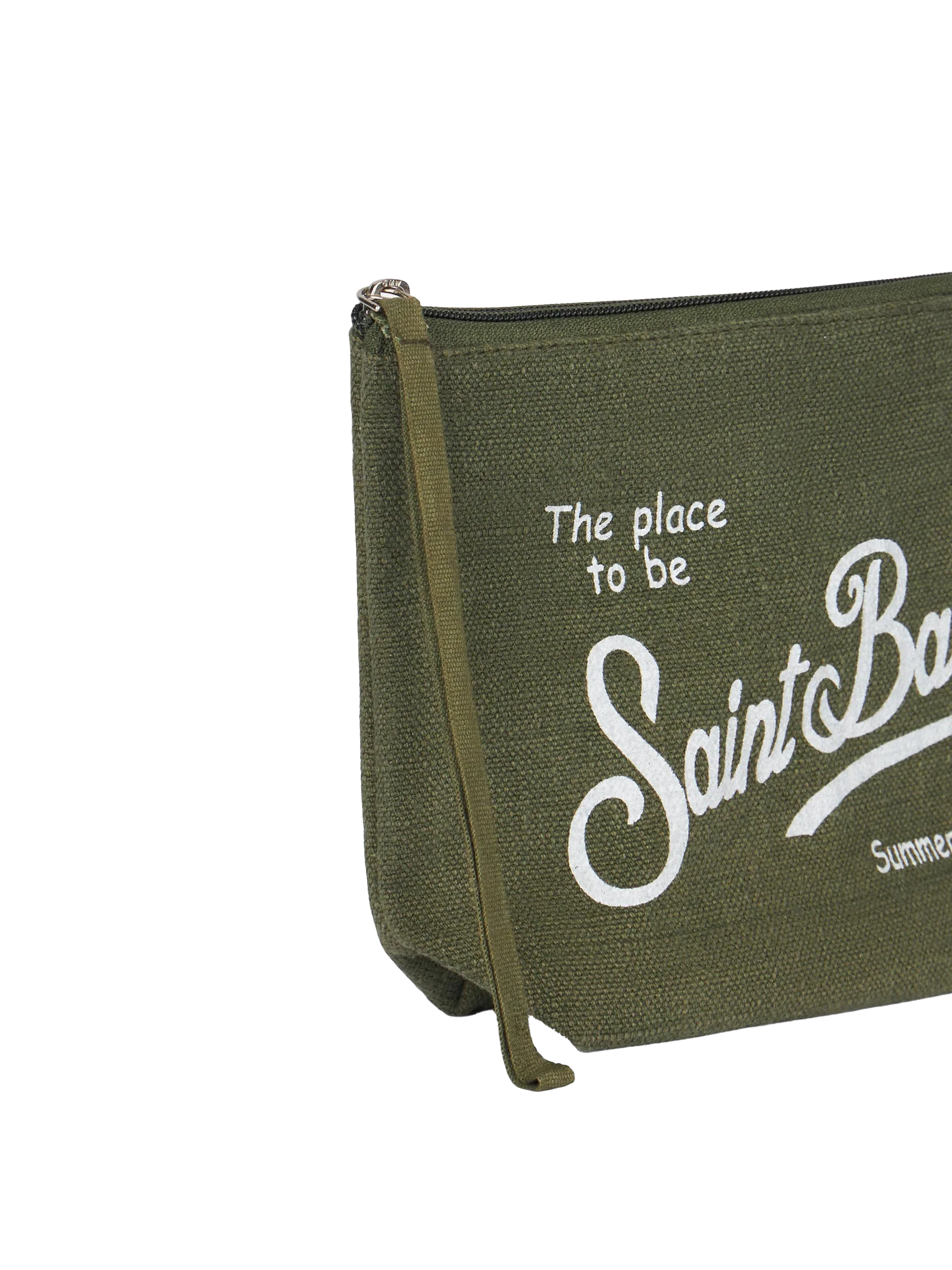 Aline military green linen pochette - Image 3