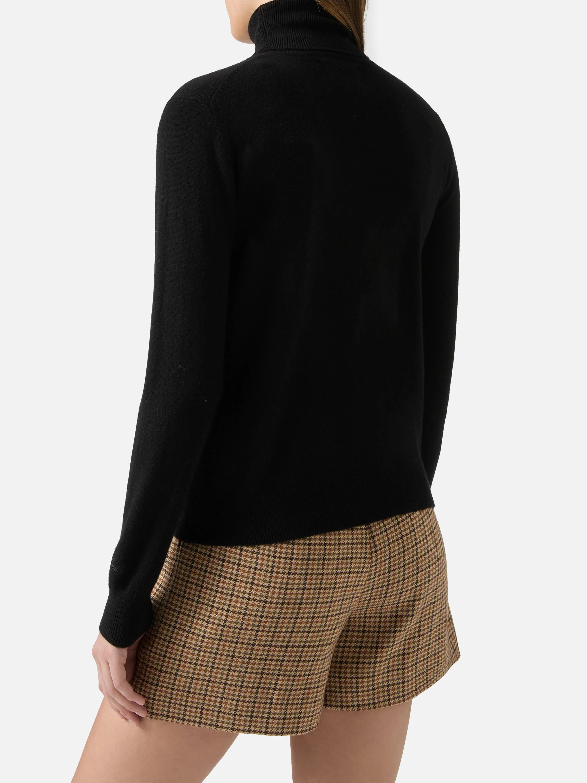 Moody turtleneck sweater in cashmere in black with St. Barth embroidery - Image 3